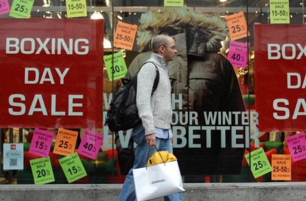 Shopping at the Boxing Day Sale