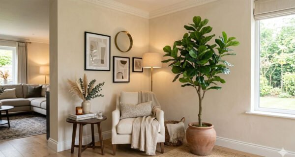 How Can Artificial Trees Add Depth to a Plain Interior Without Adding Clutter?
